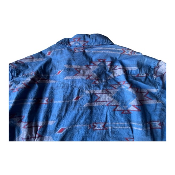 Vintage Wrangler Aztec Pearl Snap Western Shirt, Women’s XL - Picture 5 of 7